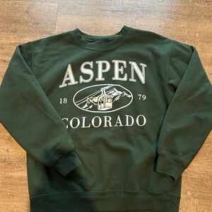 Aspen Colorado Green Sweater